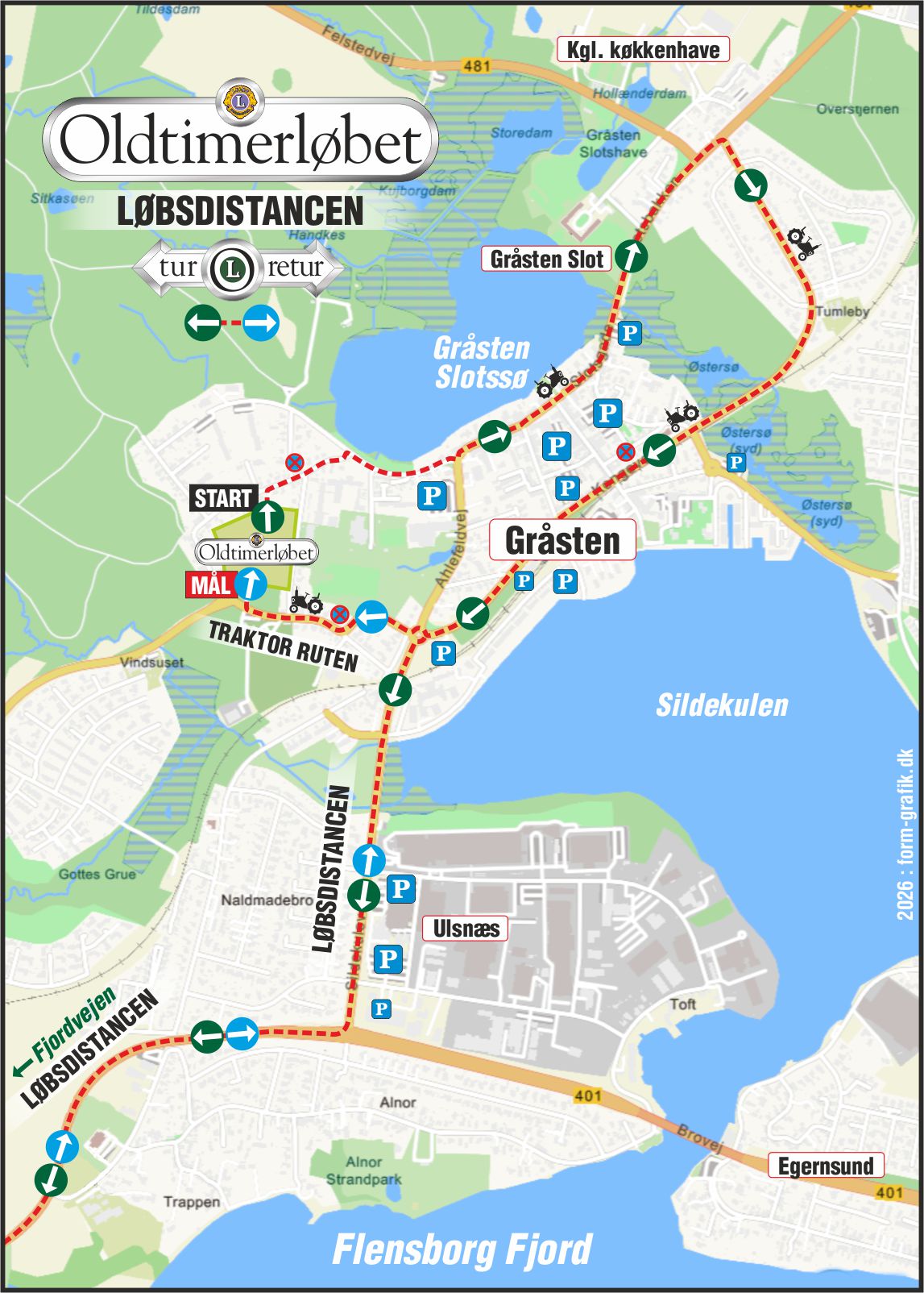 Kort over byen